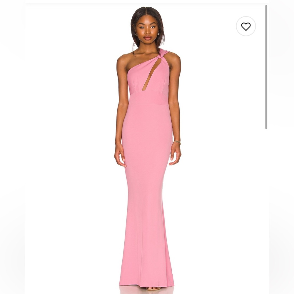Katie May Pink Plunge Maxi Gown
